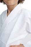 IPPONGEAR Beginner strój do judo dla 2 dzieci, do sportów walki, wraz z paskiem (wyposażenie niemieckiej drużyny narodowej, ściągacz z gumką i ściągacz na spodniach, gęstość materiału 190 g/m²), biały