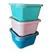 Mypicompany. Conjunto de Tupper Plastico con Tapa. Tuppers aptos para microondas y lavavajillas. Fiambrera. Envases y Recipientes para Alimentos. 3 Taper plastico de 1300ml