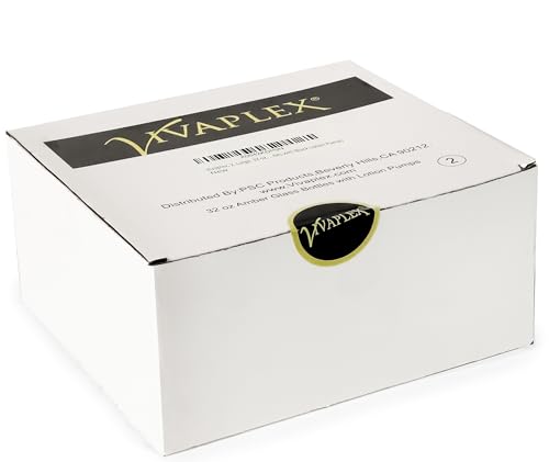 Vivaplex, 2, Large, 32 oz, Empty, Amber Glass Bottles with Black Lotion Pumps