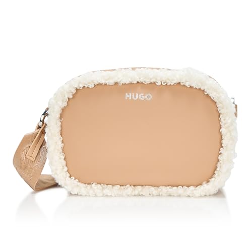 HUGO Bel Teddy sac bandoulière femme noir taille S en moumoute