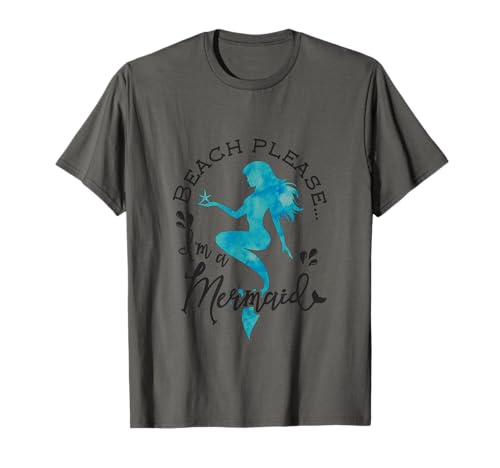 Aqua Blue Watercolor Mermaid T-Shirt