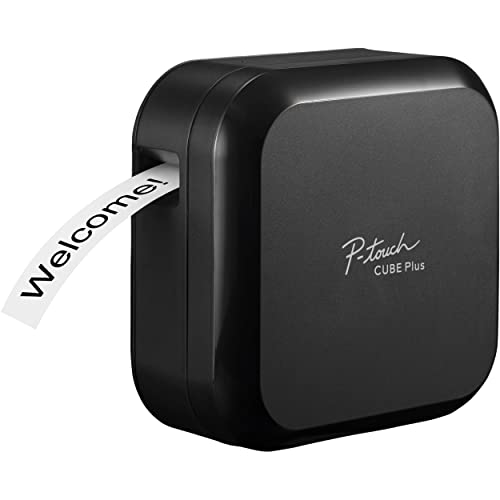 Image of Brother P-Touch Cube Plus PT-P710BT Versatile Label Maker, Black - Bluetooth Wireless and USB Wired Connectivity - Design & Print Personalized Labels, Lightweight and Portable, Auto Cutter