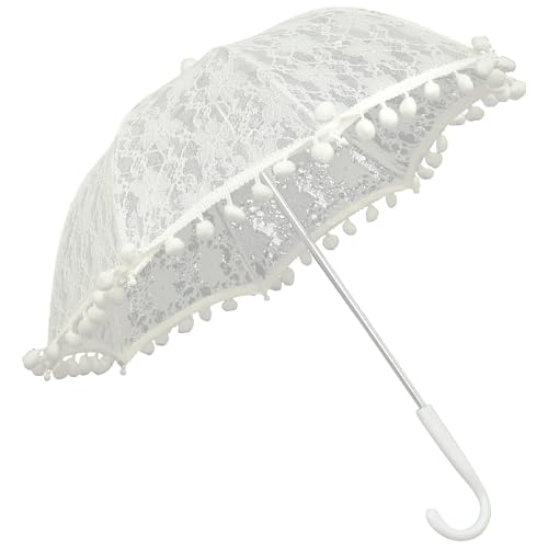 LYXYGMV Paraguas de encaje Parasol nupcial exquisito bordado boda fiesta baile foto Prop Para Decoración
