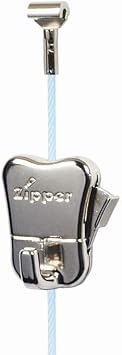 STAS Steel Cable for Picture Hanging Rail with Cobra end White 78.75 inch + STAS Zipper Hook 2 Pack