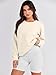 ANRABESS Women's Oversized Sweatshirts Crewneck Long Sleeve Tunic Pullover Shirts Side Zipper Hoodies 2025 Fall Clothes Apricot X-Large