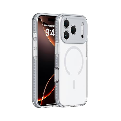 Coque arrière iPhone 13 Pro magnétique silicone rigide gris anti-choc