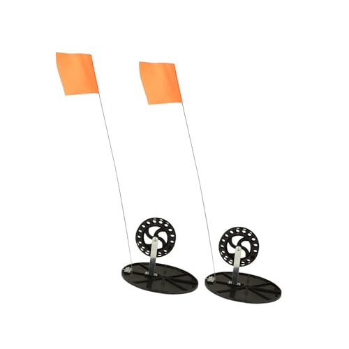 2Pcs Outdoor Winter Fishing Rod Ice Fishings Tip Up Winter Angling Flags Ices Fishing Flags Ice Angling Accessories Set Ice Fish