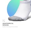 Feetures Elite Max Cushion No Show Tab Ankle Socks - Running Sock with Targeted Compression - New White, M (1 Pair) #3