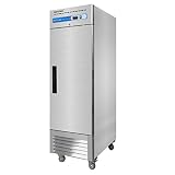 ICECASA 27"W Commercial Freezer 1 Solid Door, 23 cu.ft 1 Section Stainless Steel Reach-in Freezer fo