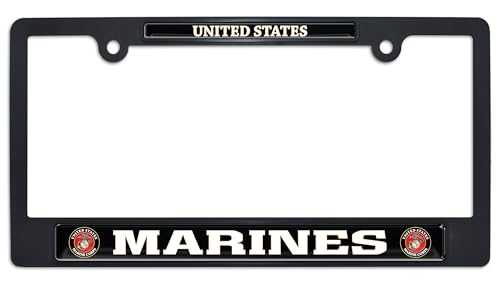 NJECT United States Marines License Plate Frame Black