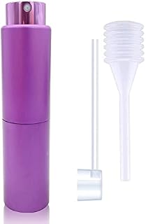 MEITREND 20ML Refillable Portable Mini Perfume Atomiser for Travel, Luxury Empty Leakproof Pump Perfume Spray bottle Atomiser for Man and Woman (Black) (Purple)