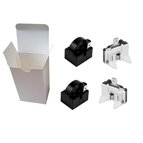 Wehhbtye 4 Pcs 1 Pin Refrigerator Starter Relay,Qp2-4.7/4R7 Relay,1 Pin Refrigerator Starter Relay And 6750C-0005P Refrigerator Overload Protector,Compatible With Lg Refrigerator Compressor,Freezers #TOP6