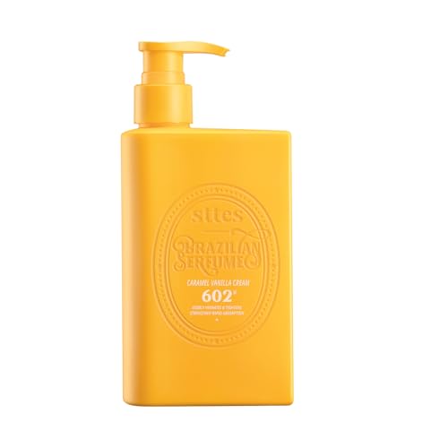 Sttes 602# Caramel Vanilla Lotion - 250ml (8.45 fl oz) Body Lotion - Seven Kinds of Pure Vegetable Oils + Active Caffeine (Without Mineral Oil)