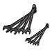 Crescent 7 Pc. X6 Black Oxide Spline Open End Ratcheting Combination SAE Wrench Set - CX6RWS7