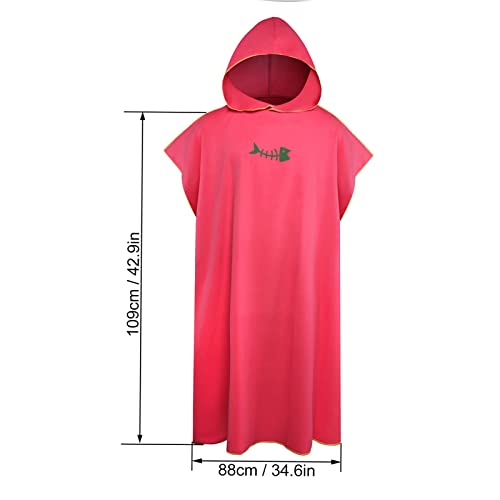 mewmewcat Toalha,Toalha de banho de surf Poncho Robe de secagem rápida com capuz Cobertor de praia d