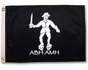 Black Bart 12"x18" Pirate Flag