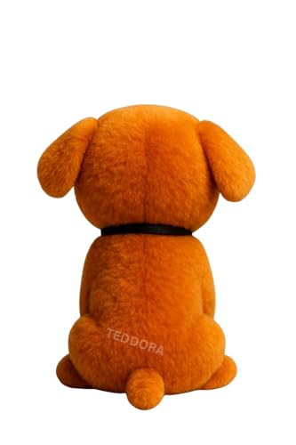 Image of Sitting Dog Soft Toy for Girls Boys Kids,Brown,Dog Animal Plush Stuffed Baby Teddy Gift Birthday, 23cm