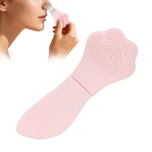 Raspador facial | exfoliante limpiador de silicona de doble cara | exfoliante facial de pata de gato limpieza de nariz | Para mujeres niñas viaje negocios noche nariz frente mentión después de la