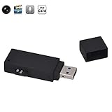KEQI Hidden Camera 1080P Mini U-Disk Portable HD DVR USB Flash Drive Pinhole Camera Video Recorder (+32GB Memory Card)