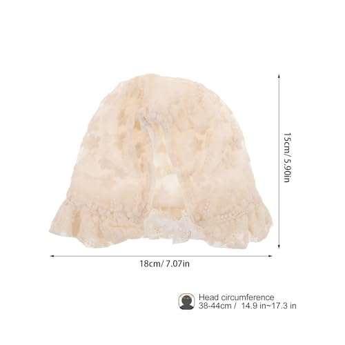 Infant Sun Hat: Adjustable Baby Girl Princess Hat - Breathable Lace Sun Cap for Infants - Lightweight Design for Celebrations and Everyday Outfits Beige2