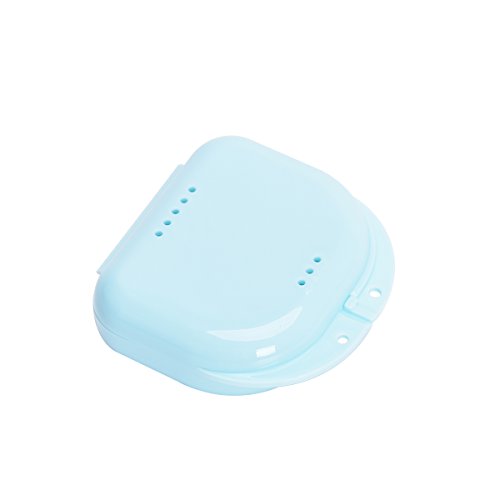 5Pcs Retainer Cases With Holes, Denture Box Dental Mouthguard Container For Household/Travel/Office/Daily (Pack Of 5, Random Color) #TOP6