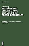  Beiträge zur Entzifferung der lykischen Sprachdenkmäler, Teil 2, Erklärung von 55 lykischen Inschriften