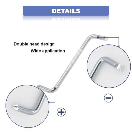 Joyangy Pack Of 2 Offset Screwdriver Set, Alloy Steel Right Angle Phillips Screwdriver, 90 Degree Double Ended Head Screw Driver, Z-Type Screwdriver With Flat Head And Phillips #TOP2