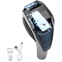 Universal Crystal Cut Touch Activated LED Gear Shift Knob - Fits Most Cars - Multicolor Illuminated Car Gear Shift Knob
