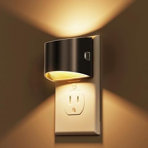 L LOHAS LED Night Lights Plug into Wall 2 Pack, Dusk to Dawn Sensor Nightlight, Brightness Adjustable, 3000K Soft White Cover