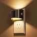 PURSNIC Night Light Plug In Wall, With Dusk To Dawn Photocell Sensor, 3000K Warm White, Brightness Adjustable, For Stairs, Bedroom, Hallway, Kitchen, Kids, 2 Pack