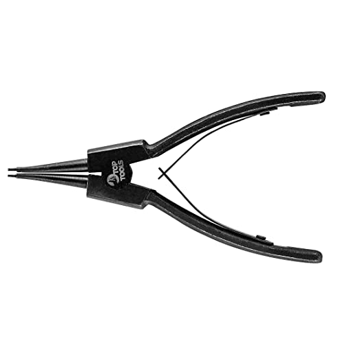 TOP TOOLS Pinza per anelli di regolazione, pinza per anelli di sicurezza, 150 mm, esterna, dritta, per anelli di regolazione 12-25 mm, diametro del te