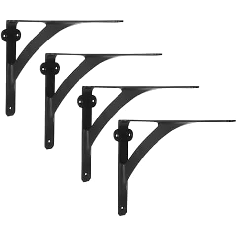 Set of 4 Adjustable Iron Shelf Brackets Cover