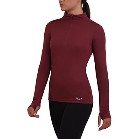 TCA Women's Thermal Running Top with Zip Pocket Cover
