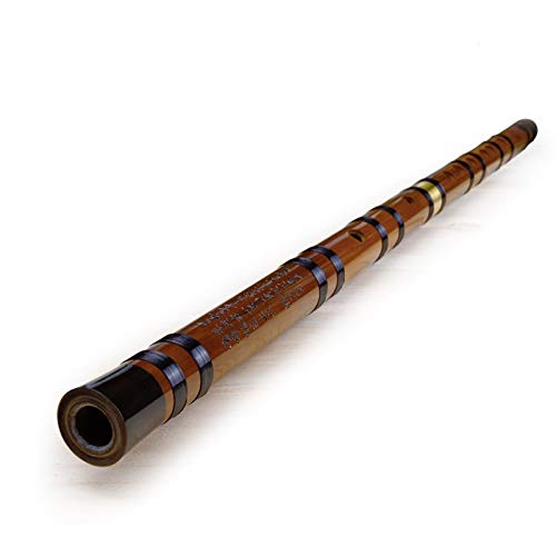 Flauta de bambú Hecha a Mano de Instrumento Musical Tradicional Chino de línea Negra