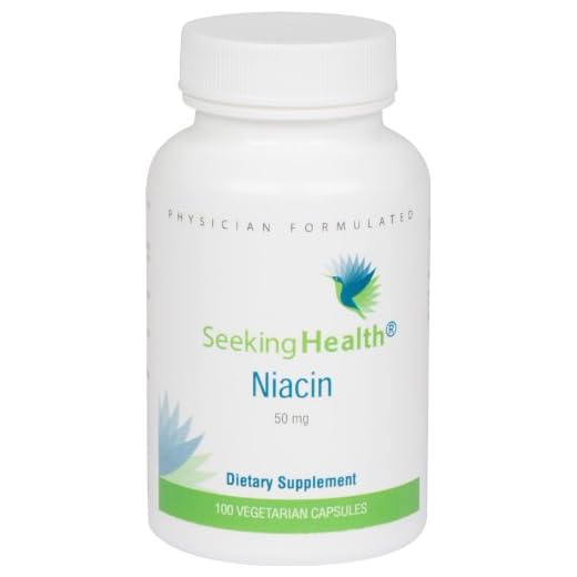 Seeking Health | Niacin | 50 mg | Vitamin B3 Supplement | 100 Vegetarian Capsules | Non-GMO