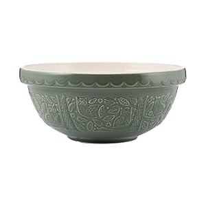 Mason Cash in The Forest Owl Mixing Bowl, 26 cm/ 2.7 Litre Capacity, Dark Green