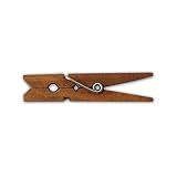 LWR CRAFTS Wooden Small Clothespins 1-7/8" 4.8cm 50 Pieces Per Pack (Jacobean)