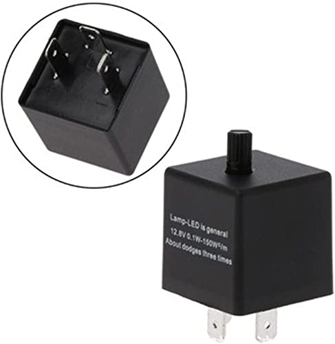 Relais 3 broches LED clignotant 12V universel réglable pour voiture