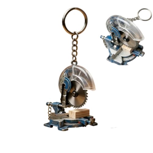 2-in-1 Mini Miter Saw Keychain,Functional Pocket Tool for Woodworkers,Carpenters &