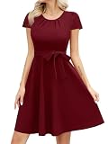 💖 GELEGENHEIT & PASSEND – Ob ein Tagesausflug mit Freunden oder ein romantischer Date-Abend. Sie können dieses kurze Swing-Kleid ganz einfach nach oben oder unten kleiden. Tragen Sie es mit Riemchensandalen oder High Heels für einen eleganten Look oder kombinieren Sie es mit Sneakers oder Flats für eine lässige, entspannte Atmosphäre. Was auch immer Ihr Stil ist, dieses Kleid wird mit Sicherheit zu einem festen Bestandteil Ihrer Garderobe.