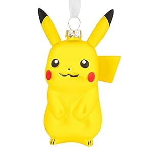 Hallmark Pokémon Pikachu Blown Glass Christmas Ornament, Anime Merch Tree Decoration, Multi Color