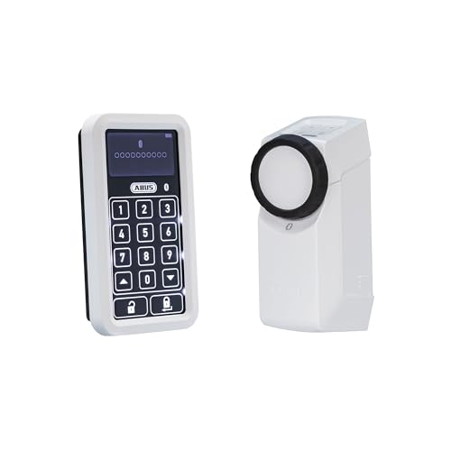 ABUS HomeTec Pro Bluetooth CFA3100 + Tastatur CFT3100 - Elektronisches Türschloss mit Code-Tastatur zum Öffnen der Haustür