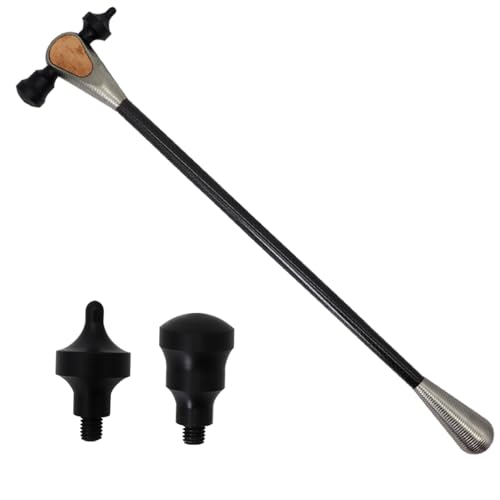 Professional Car Dent Repair Hammer Tool with Leather Head, Metal Body Leveling Kit with Interchangeable Tips