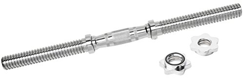 Bad Company Chrom Kurzhantelstange mit drehbaren, ergonomischen Griffen inkl. Sternverschlüssen 30/31 mm I 2 Stück - 51 cm