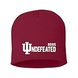 UGP Campus Apparel BN950J - Indiana Hoosiers 2025 Undefeated - Sports Team Beanie - One Size - Cardinal