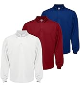 LeeHanTon Men's Long Sleeve Polo T-Shirt Gym Pack Tactical Golf Shirts Moisture Wicking Quick Dry...