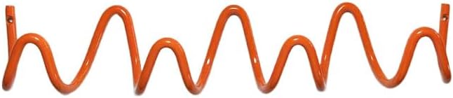 Coat Rack Wall Mount, Creative Wave Wall Hooks 20KG Capacity, Easy Installation, Multi-Purpose Hooks for Coat, Hat, Bag, Umbrella (Orange, 39CM*7.5CM)