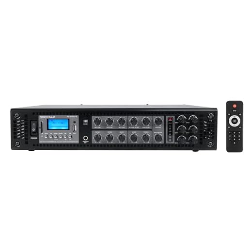 Rockville RCS180-6 180 Watt 6 Zone 70V Commercial/Restaurant Amplifier/Bluetooth