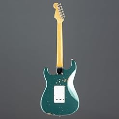 Fender ’65 Stratocaster Relic RW Sherwood Green Metallic #132994 – Guitare Électrique - Les Beatles, Paul McCartney, John Lennon, RIngo Starr, George Harrison Fender '65 Stratocaster Relic RW Sherwood Green Metallic #132994 - Guitare Électrique – Image 3