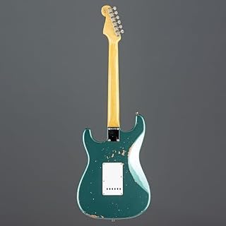 Fender ’65 Stratocaster Relic RW Sherwood Green Metallic #132994 – Guitare Électrique - Les Beatles, Paul McCartney, John Lennon, RIngo Starr, George Harrison Fender '65 Stratocaster Relic RW Sherwood Green Metallic #132994 - Guitare Électrique – Image 3